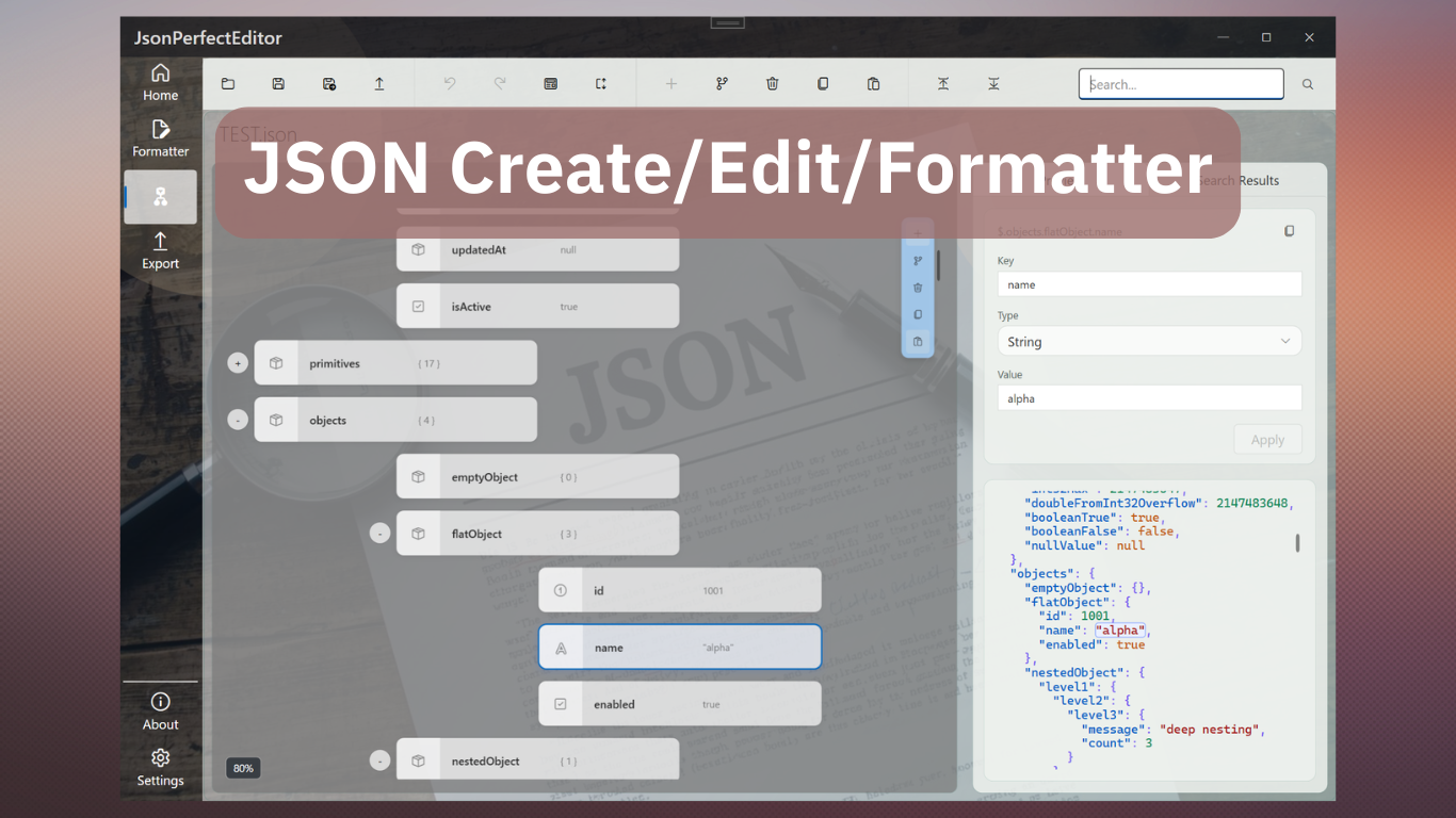 JsonPerfectEditor サムネイル